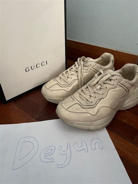 gucci rhyton white|gucci rhyton distressed.